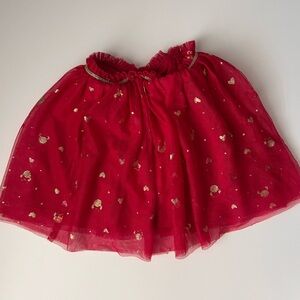 Disney Red Skirt with Gold Trim size 6